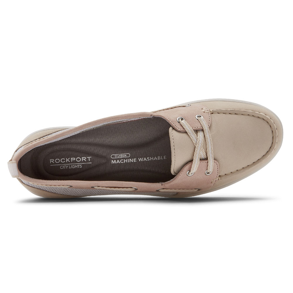 Sapatos De Vela Rockport Mulher Rosa - Ayva Washable - 51740FBMG